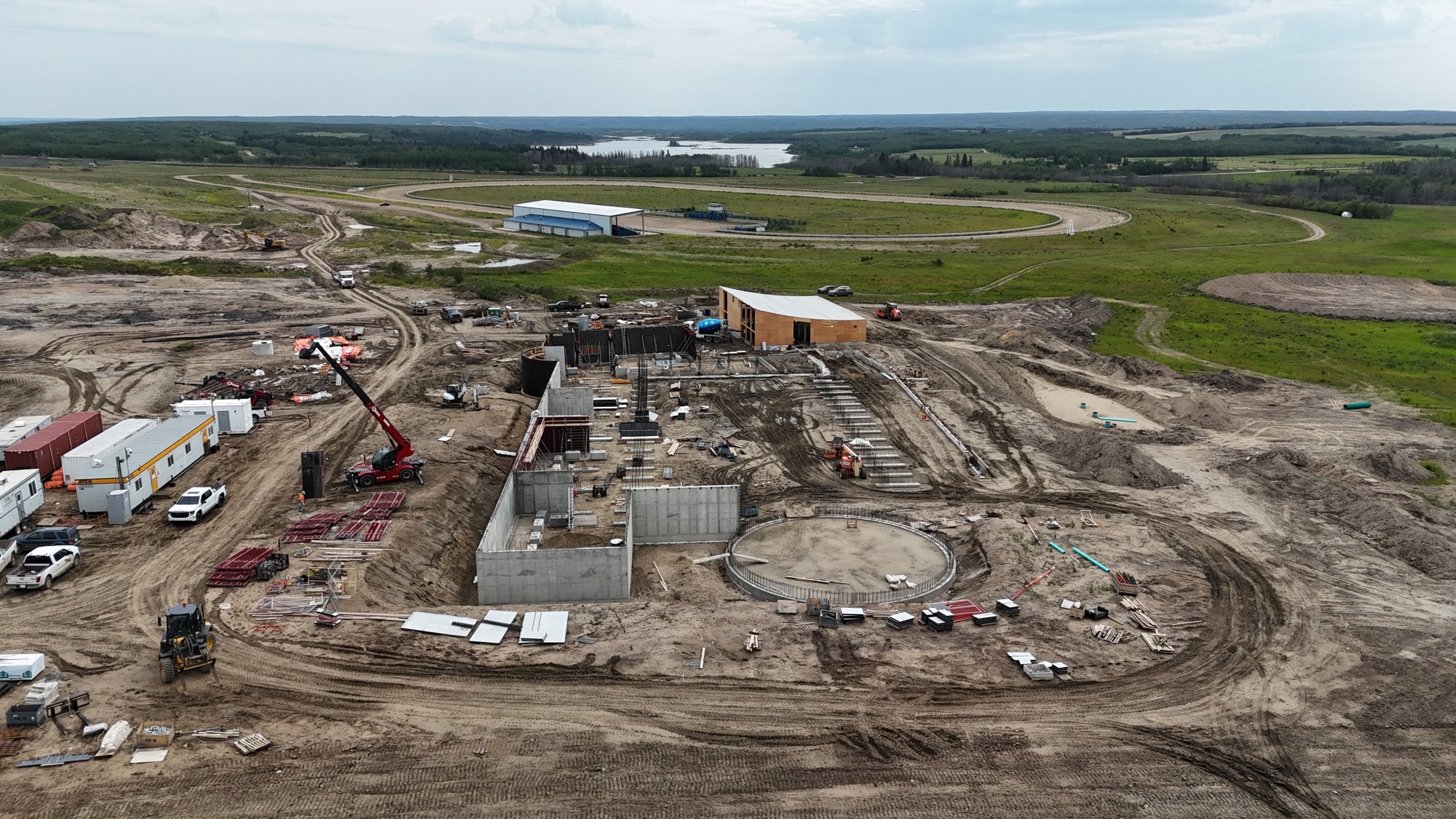 Frog Lake facility · construction progress, 25 June 2025.